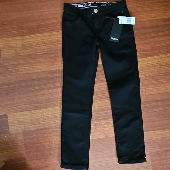 True Religion Jeans Geno Relaxed Slim, Black- Sz 10 - Picture 1 of 7